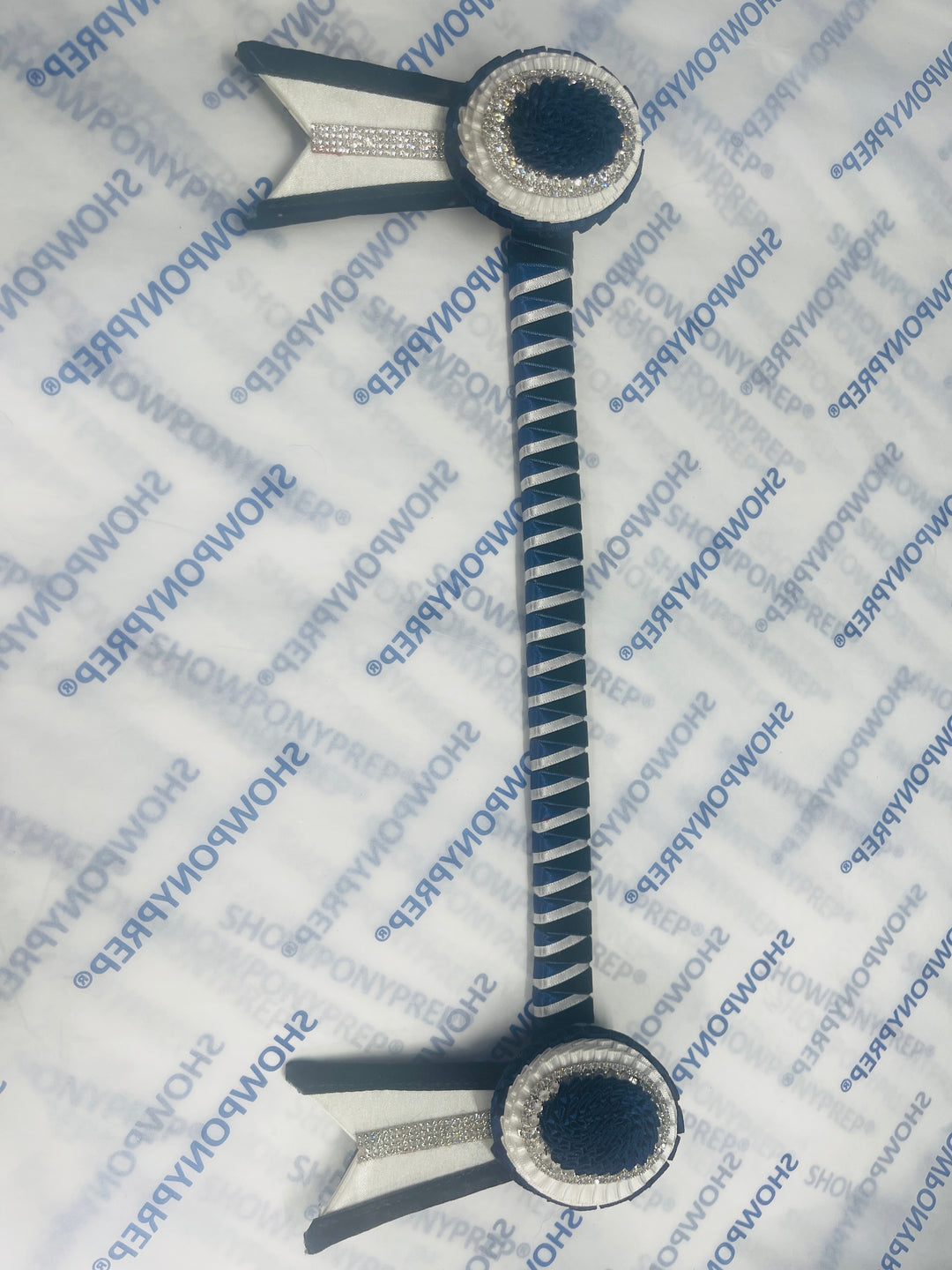 14.5” Navy & White Browband