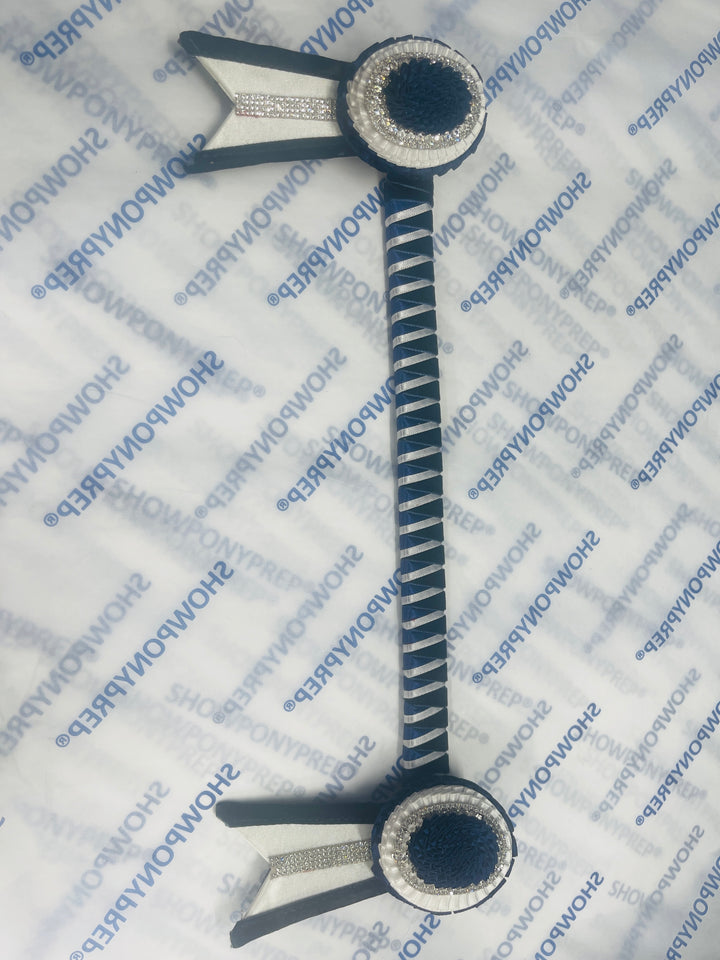 14.5” Navy & White Browband