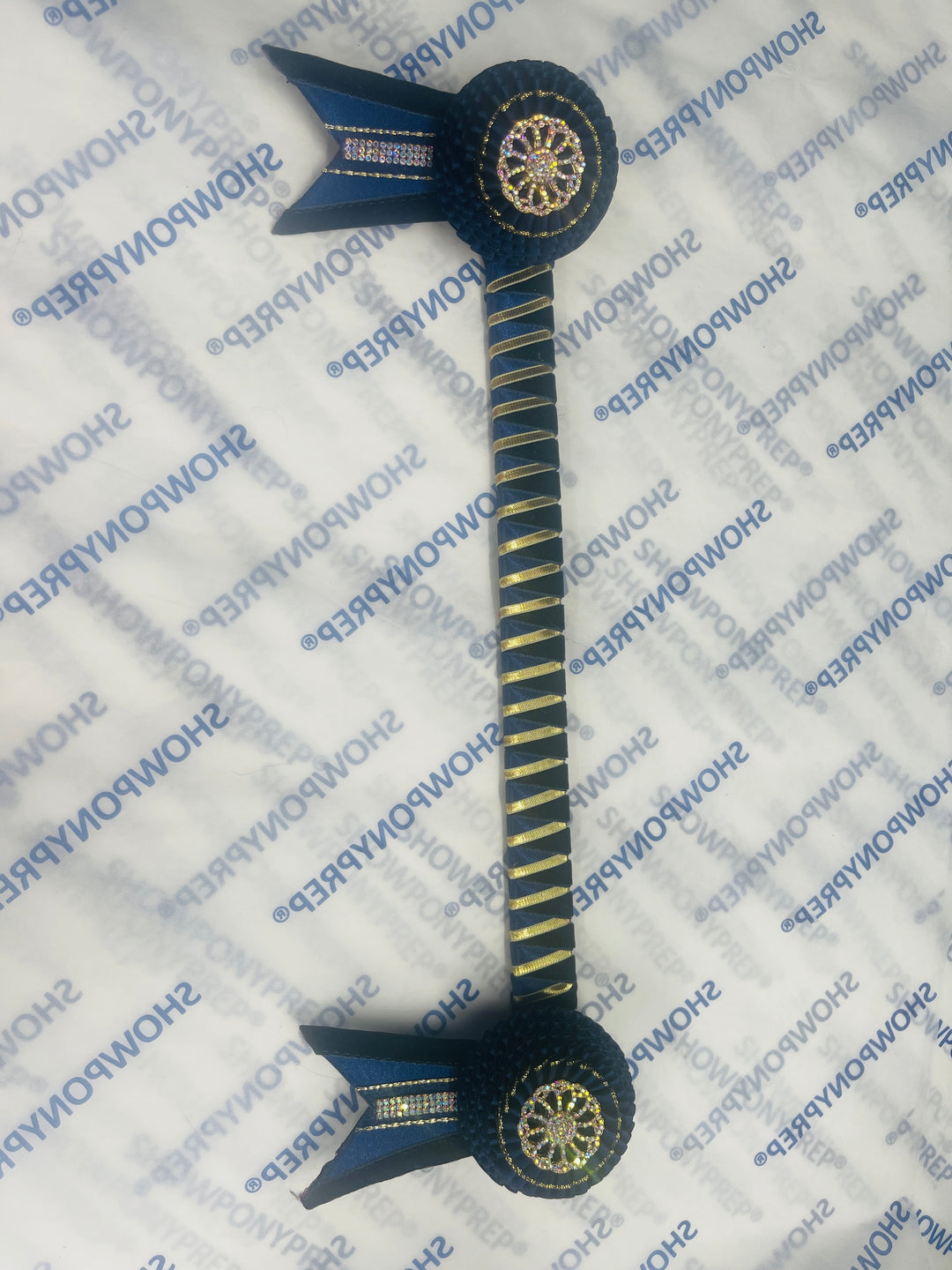 14” Navy & Gold Browband