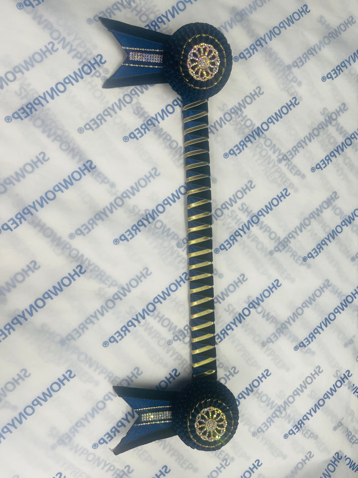 14” Navy & Gold Browband