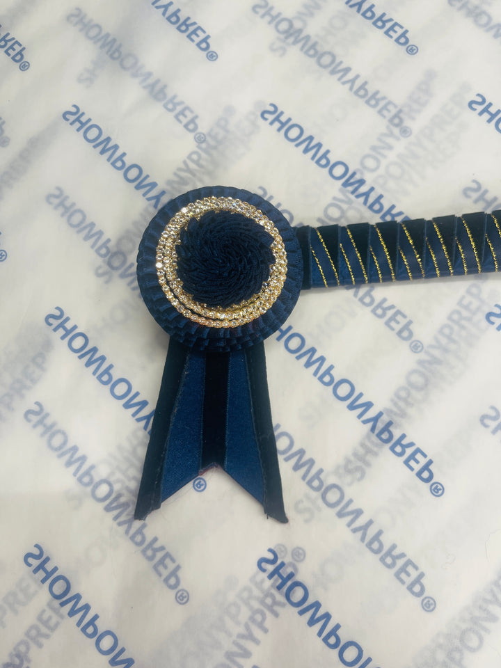 14” Navy & Gold Browband