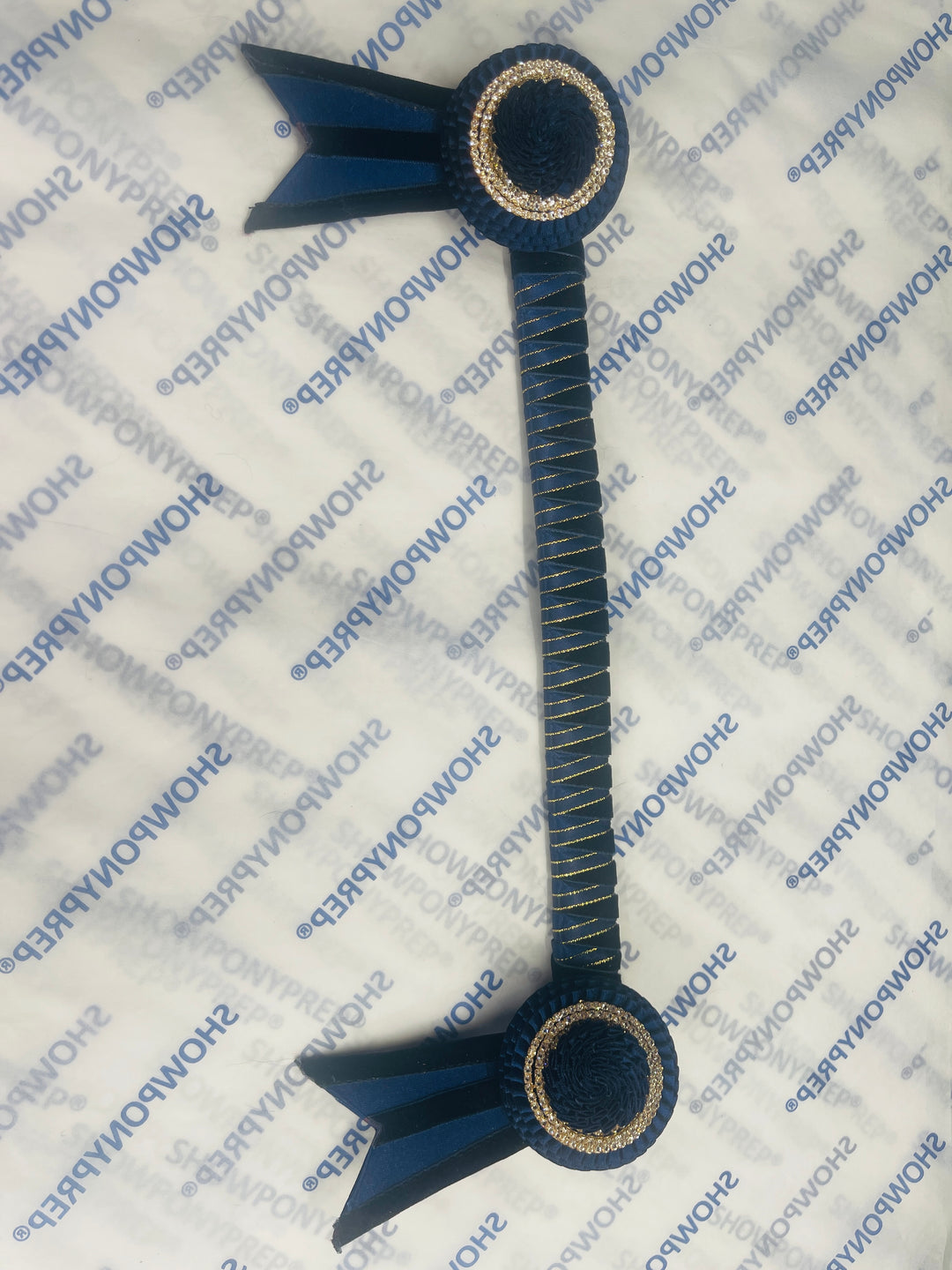 14” Navy & Gold Browband