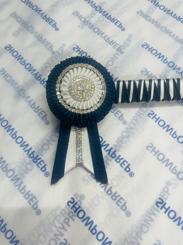 14” Navy & White Browband