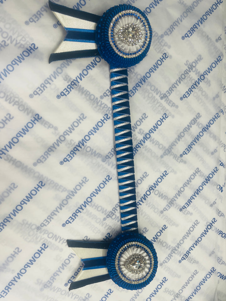 14” Blue & White Browband
