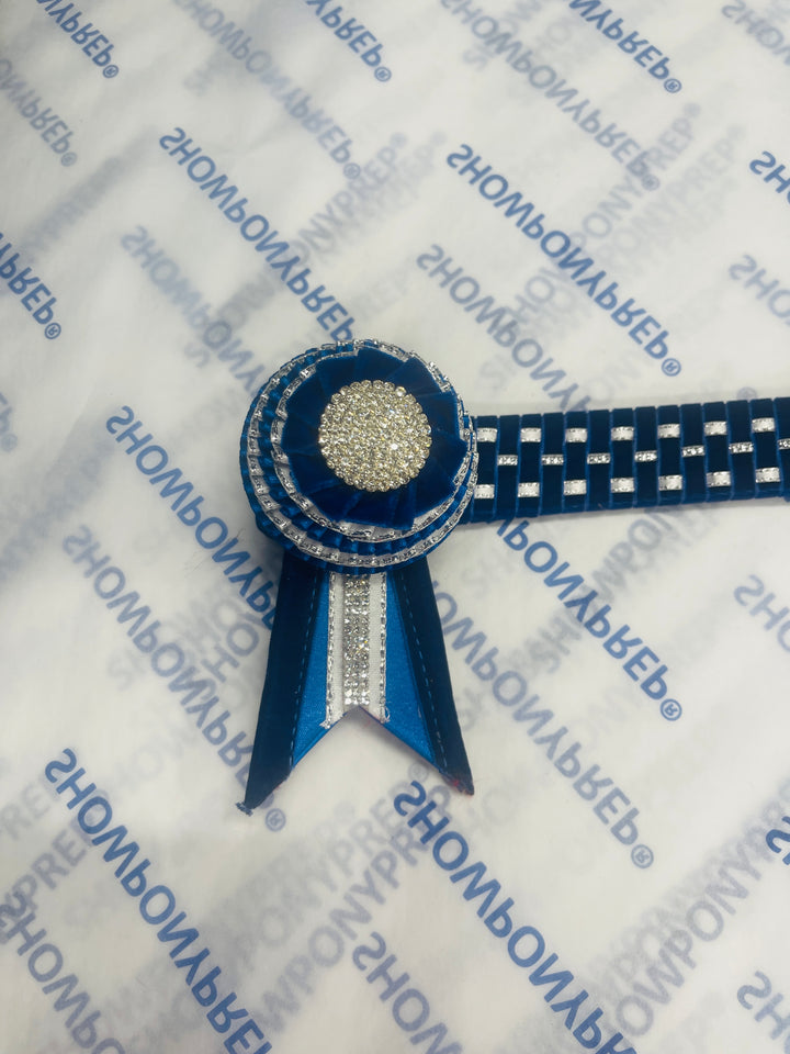 14” Blue & White Browband