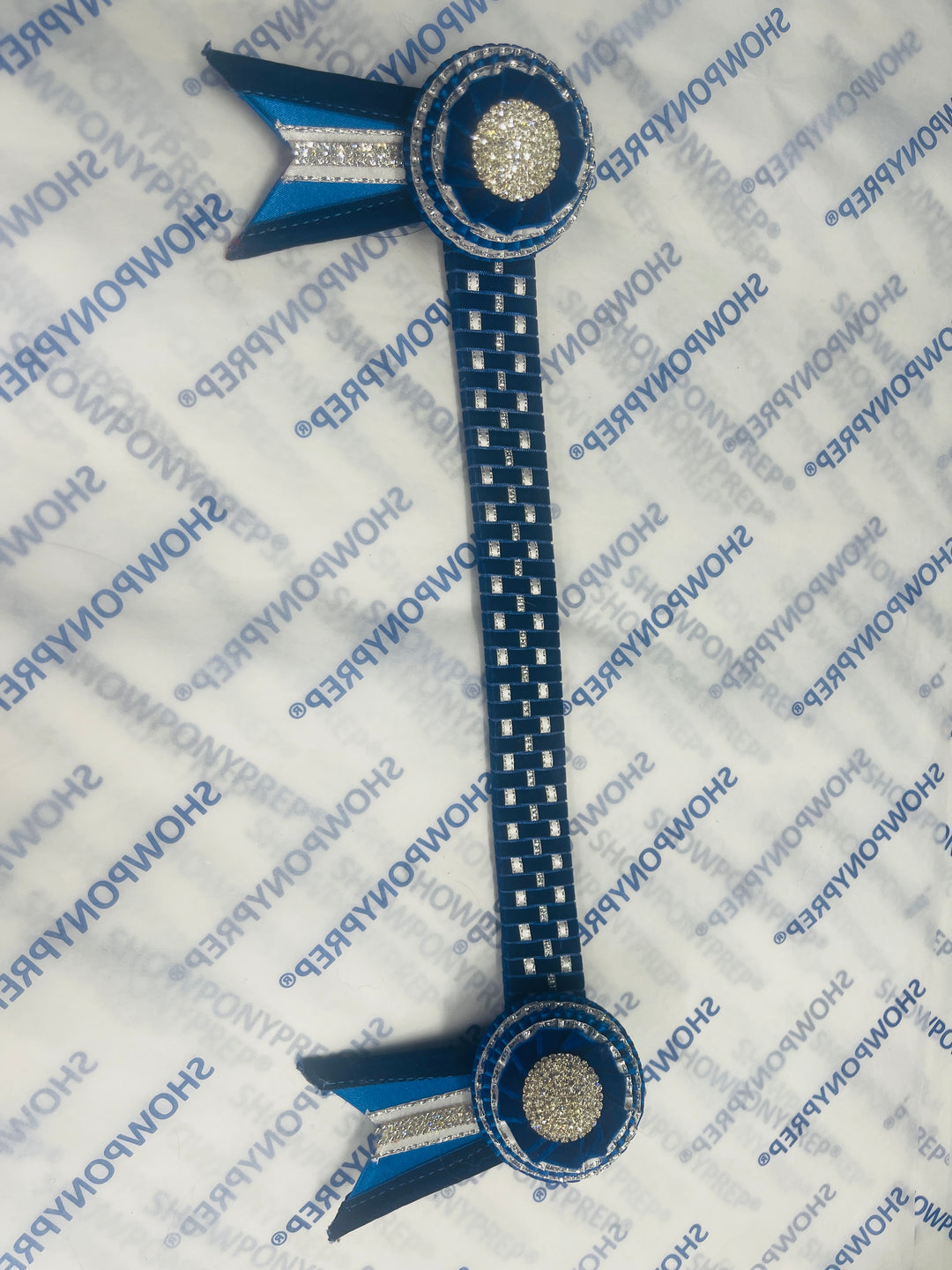14” Blue & White Browband