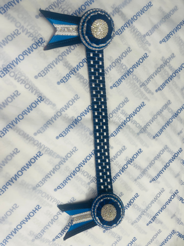 14” Blue & White Browband