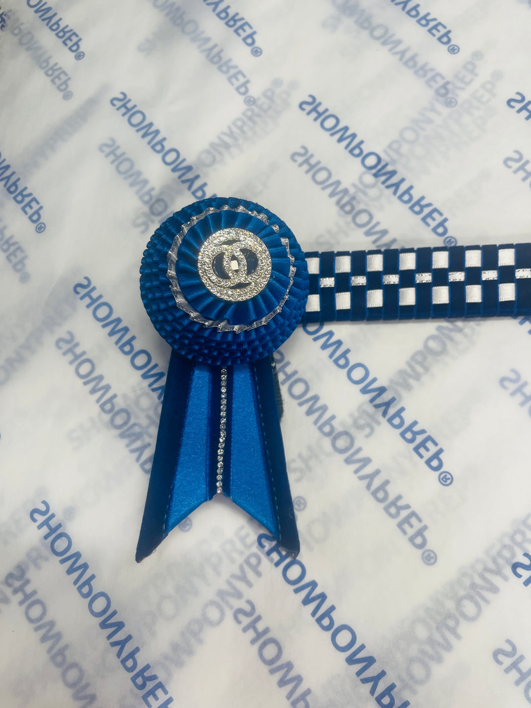 14” Blue & White Browband