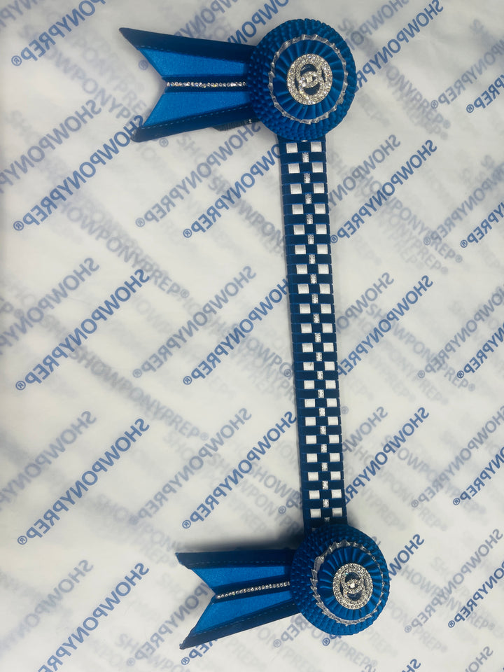 14” Blue & White Browband
