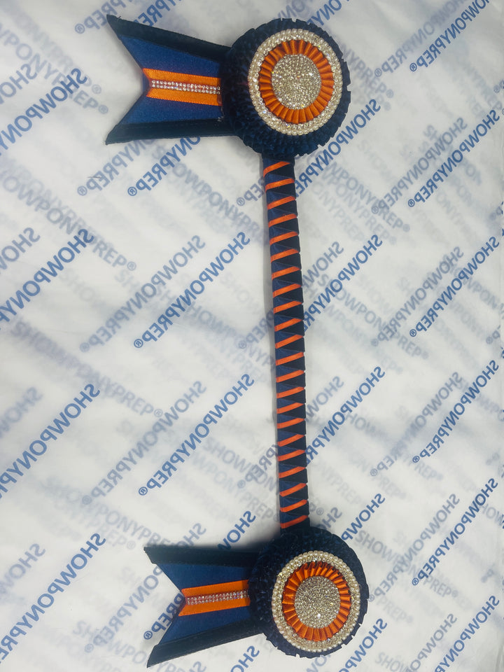 14” Navy & Orange Browband