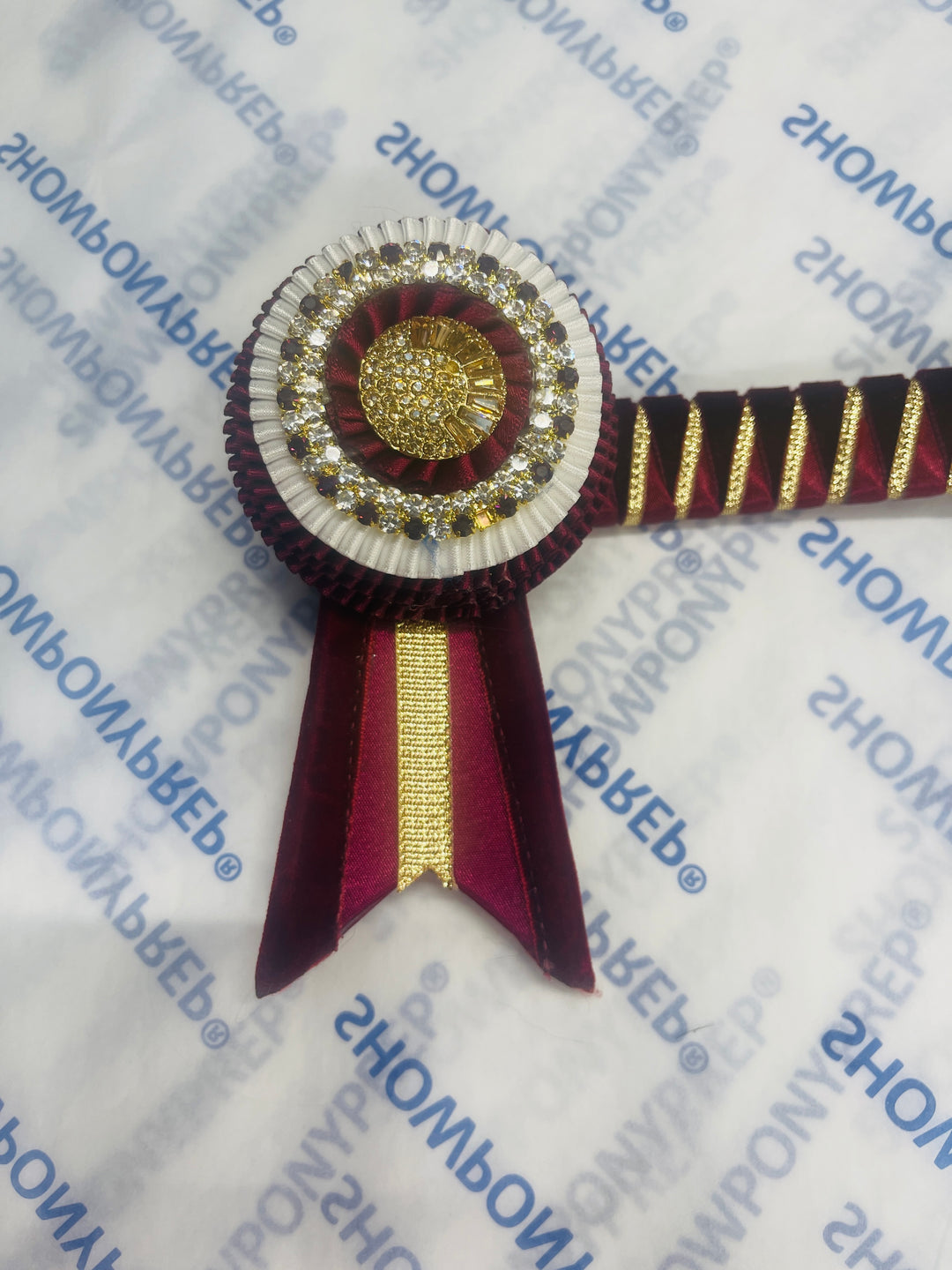14” Burgundy & Gold Browband