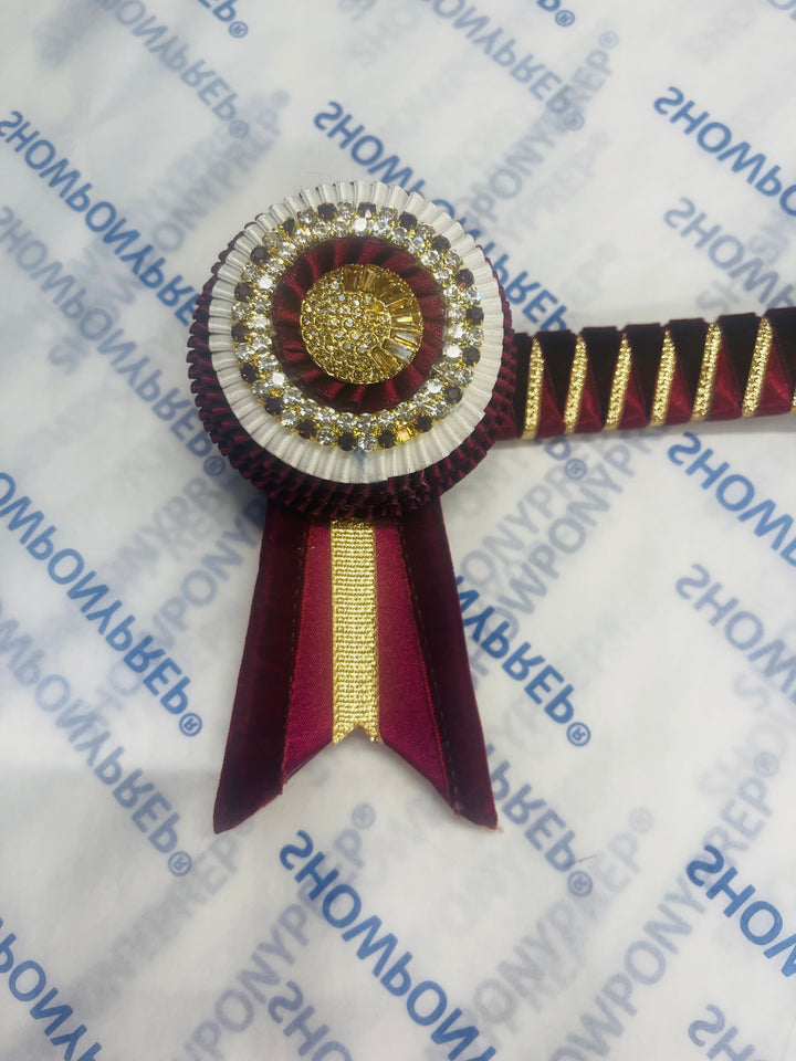 14” Burgundy & Gold Browband