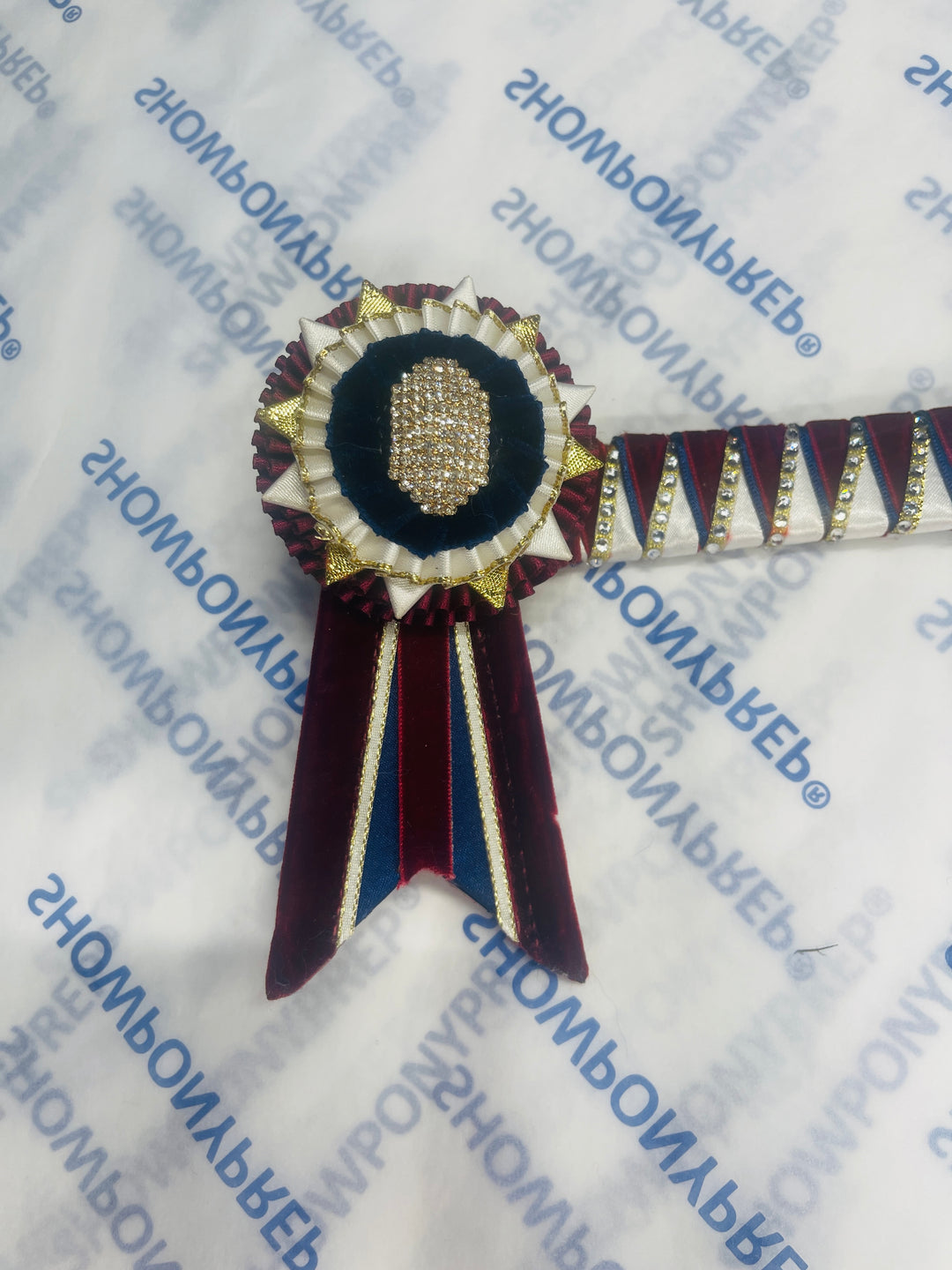 14” Burgundy, Navy & Gold Browband