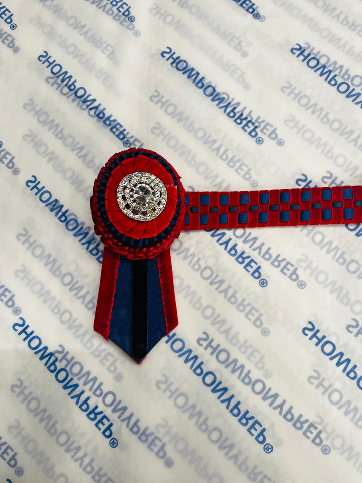 14” Red & Navy Browband
