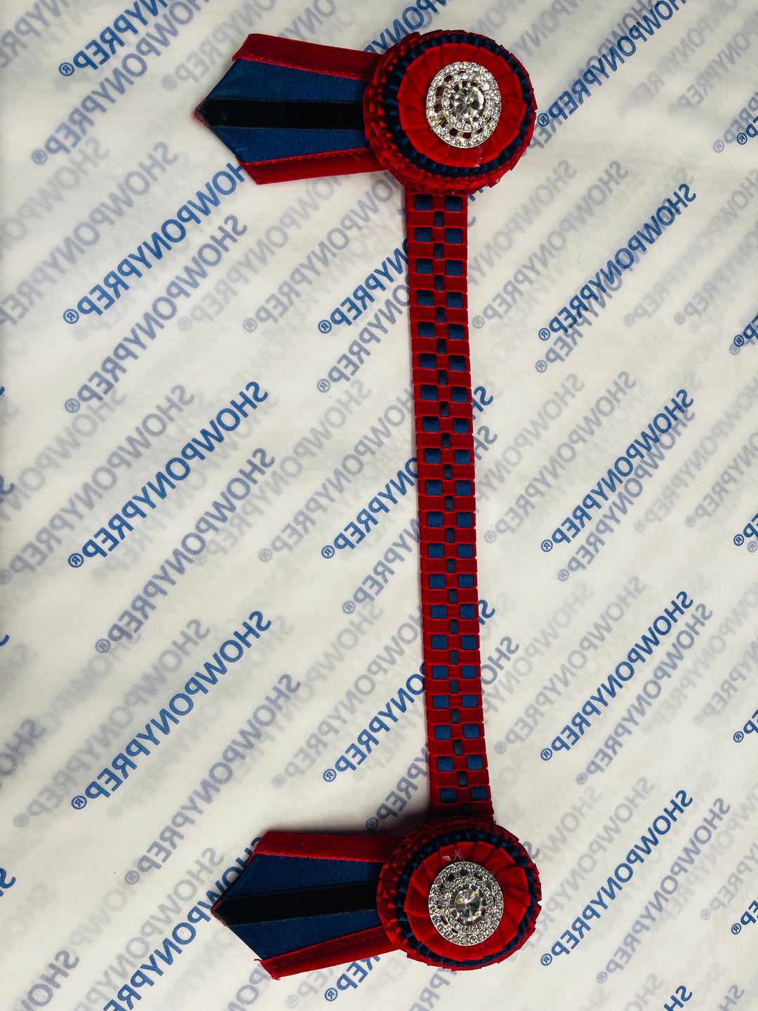 14” Red & Navy Browband
