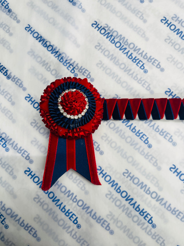 14” Red & Navy Browband
