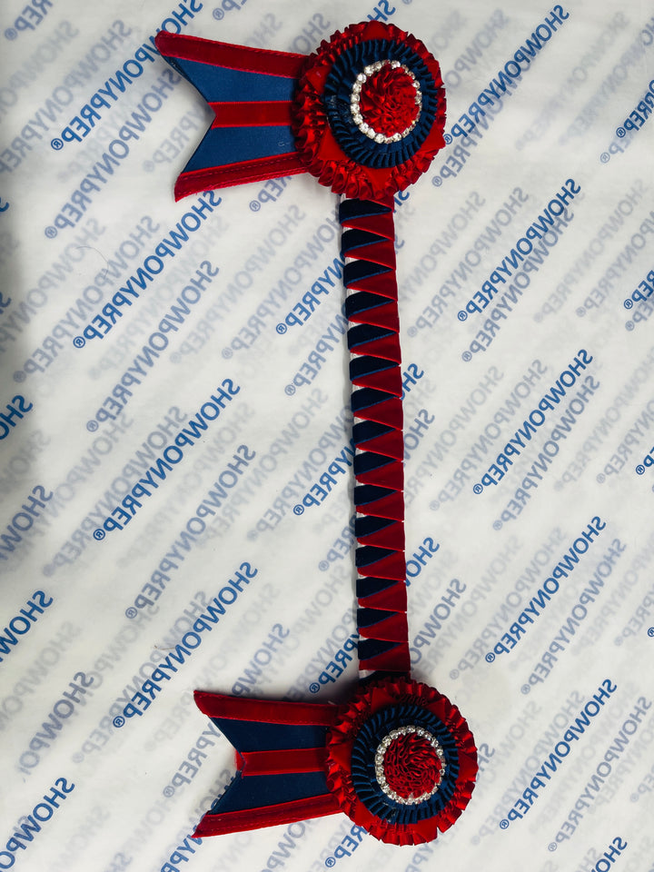 14” Red & Navy Browband