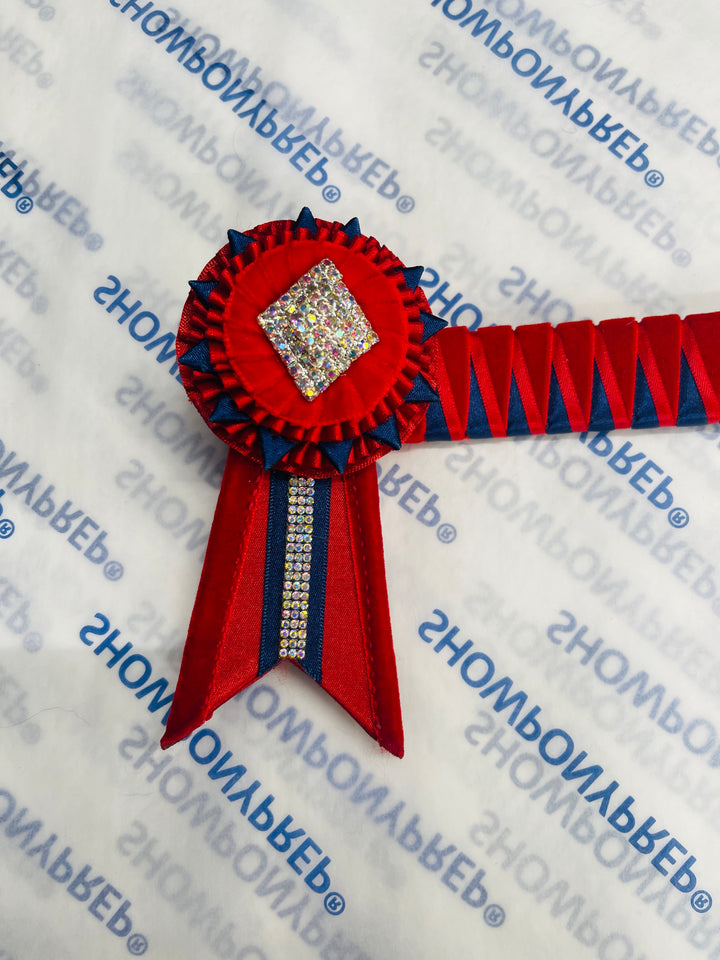 14” Red & Navy Browband