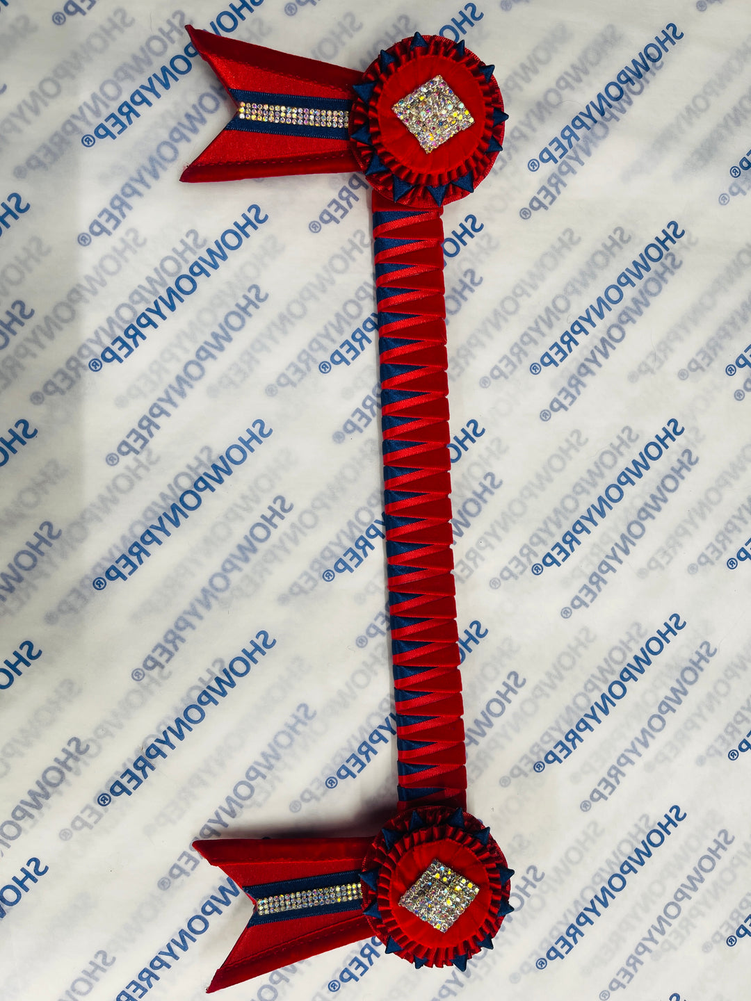 14” Red & Navy Browband