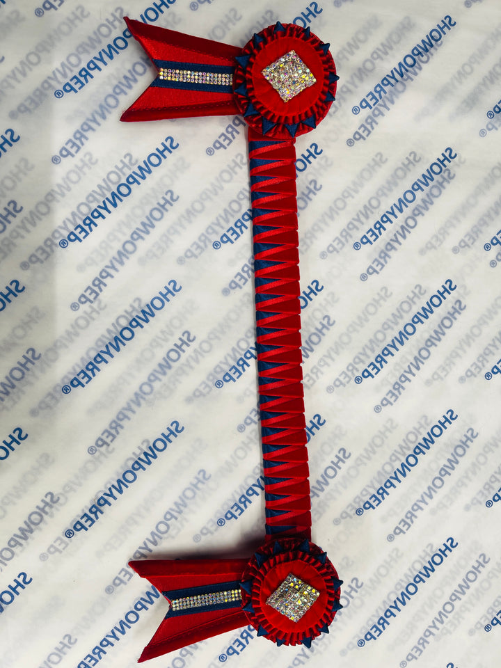 14” Red & Navy Browband