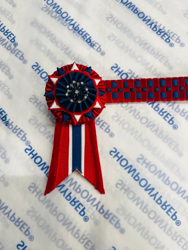 14” Red & Navy Browband