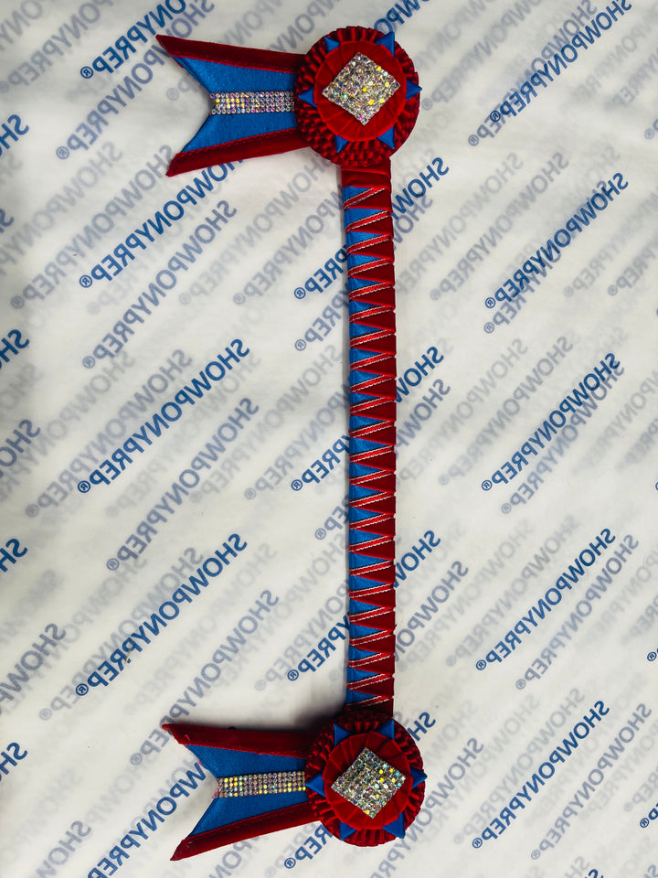 14” Red & Blue Browband