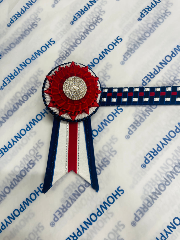 16" Red, White and Royal Blue Browband