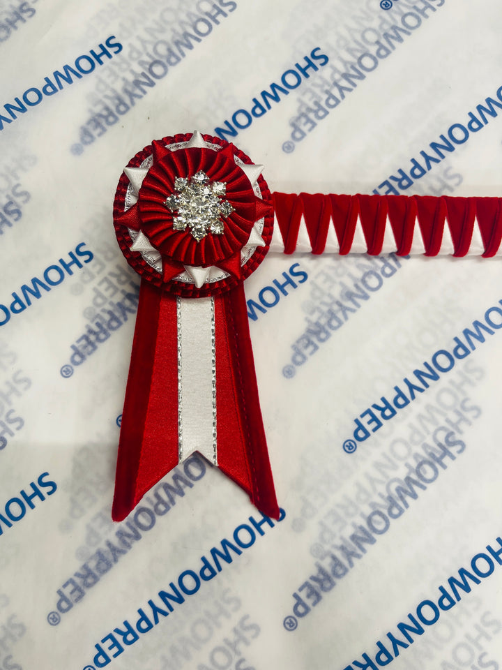 14.5” Red and White Browband