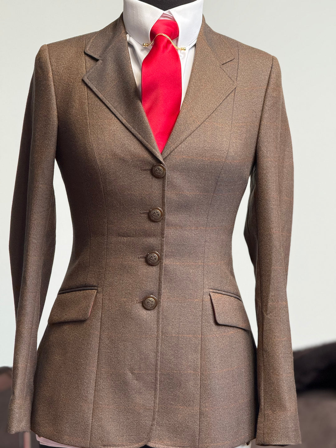 IN STOCK: UNIQUE TWEED PRINCESS CUT JACKET - 605