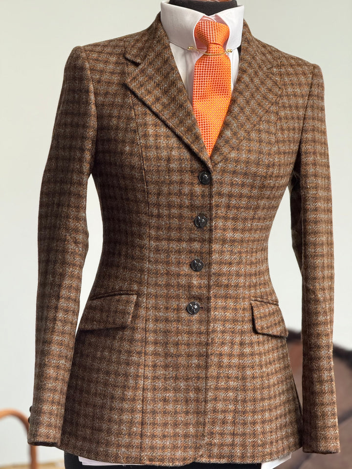 IN STOCK: UNIQUE TWEED PRINCESS CUT JACKET - 055