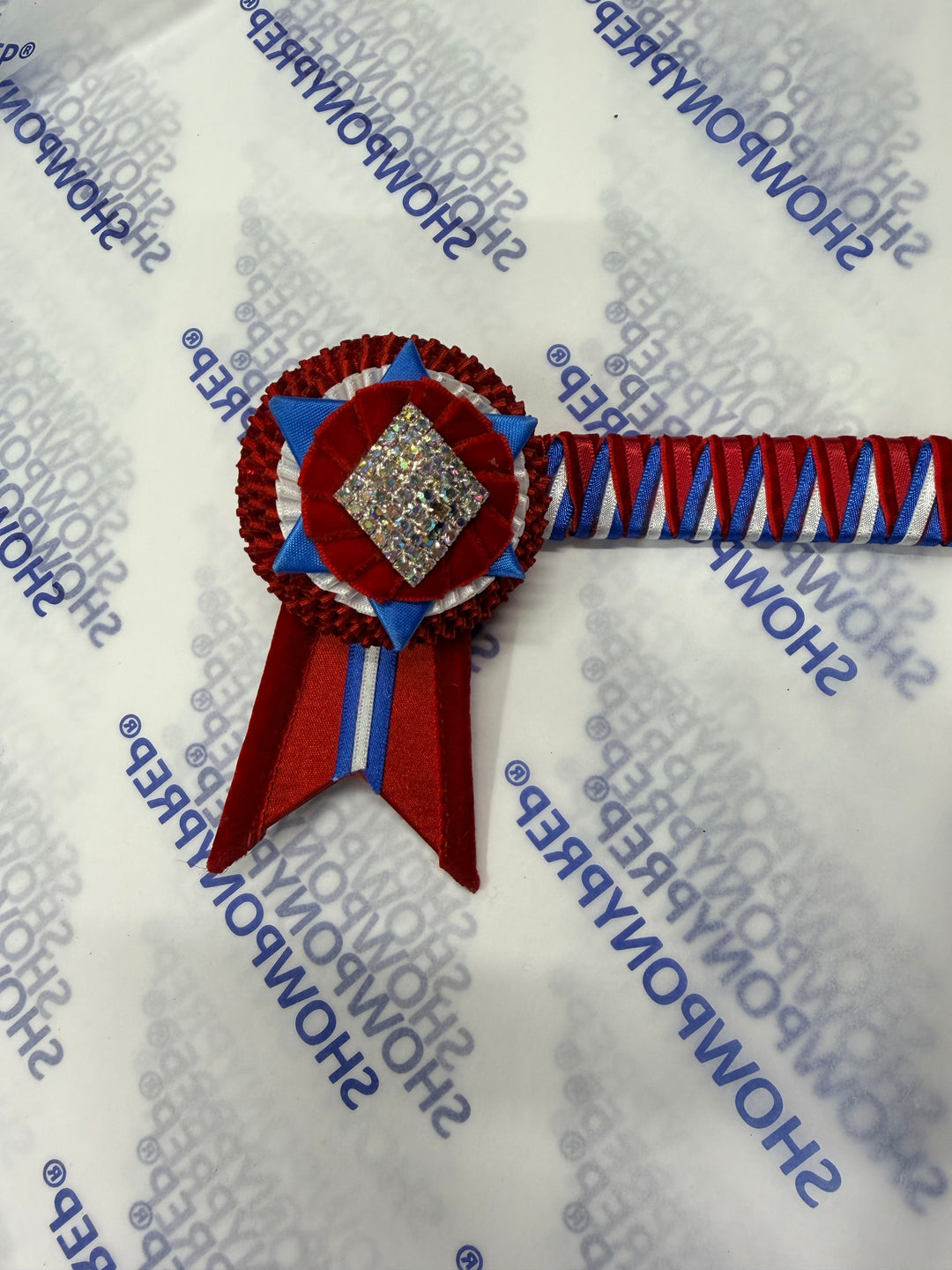 12.5" Red , White & Blue Browband