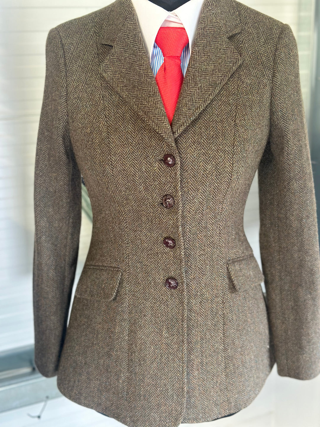 IN STOCK & M2M: Lightweight Plain Princess Jacket (Brown/Drk Green undertone)