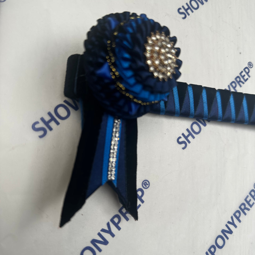 17.5" Blue & Navy Classic Browband