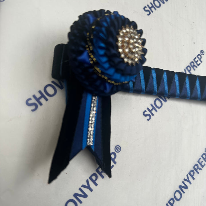 17.5" Blue & Navy Classic Browband