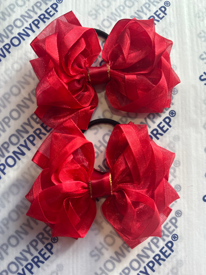 Luxury Bows: Red Frill classic bows