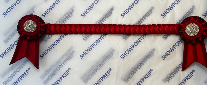 15.5" Red & Gold Browband