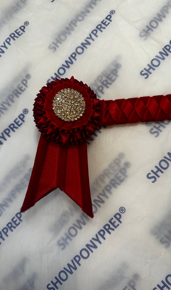 15.5" Red & Gold Browband