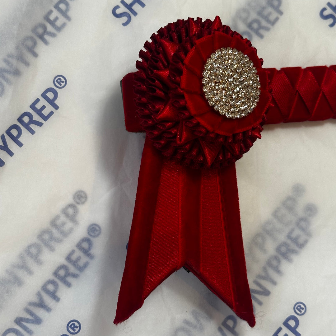 15.5" Red & Gold Browband