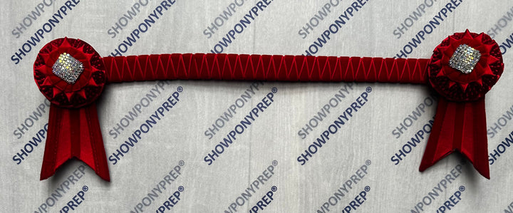 16" Red Browband with ab crystal