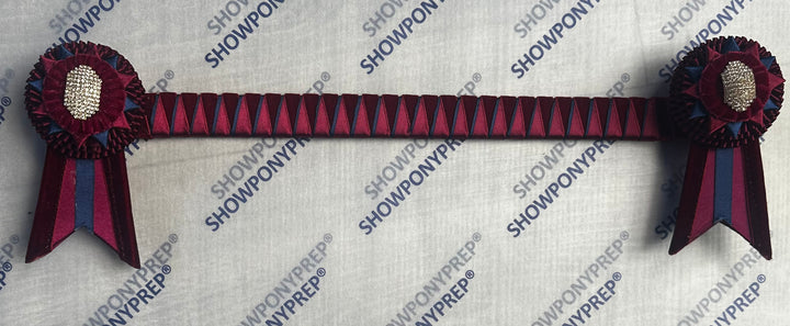 16.5” Burgundy & Gold Browband
