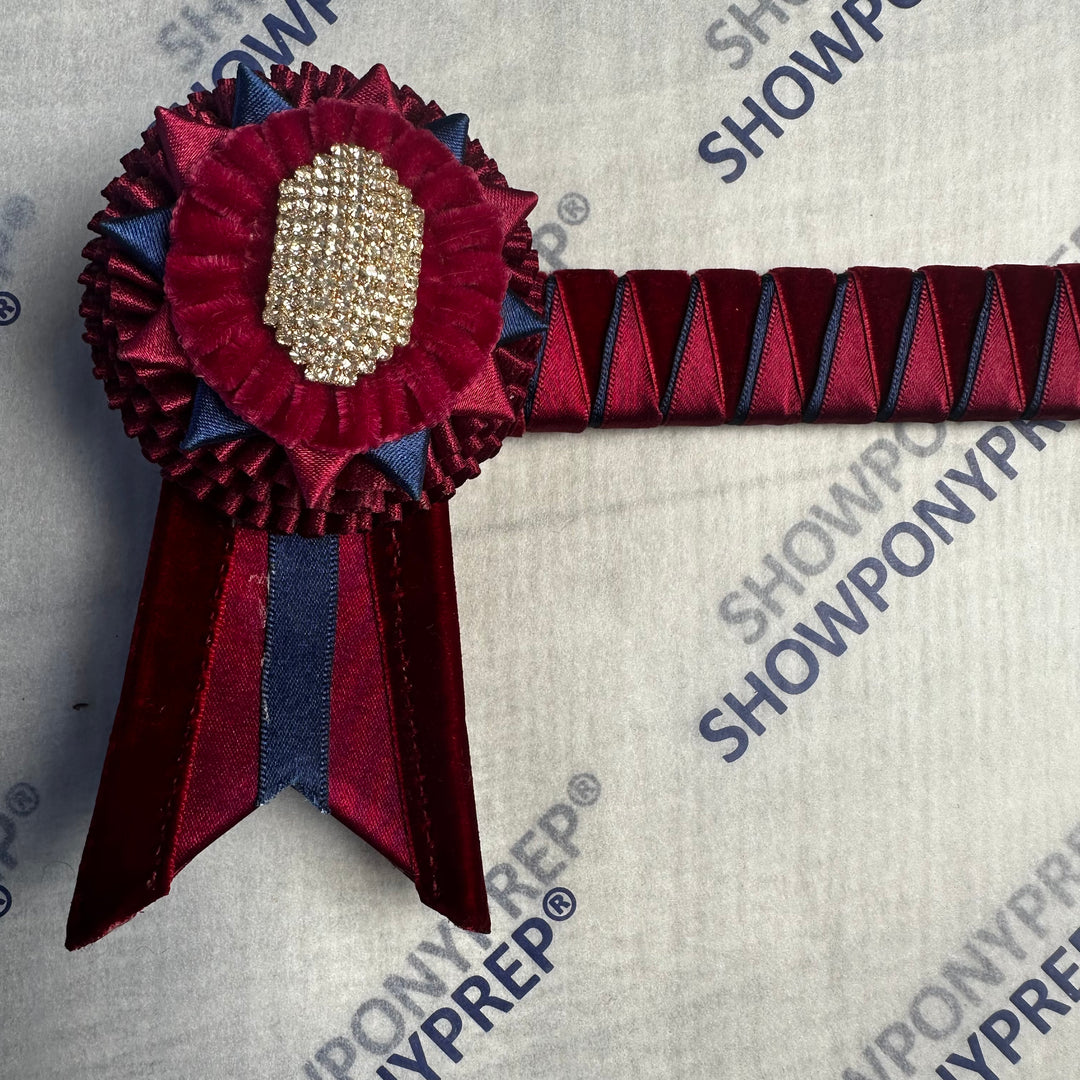 16.5” Burgundy & Gold Browband