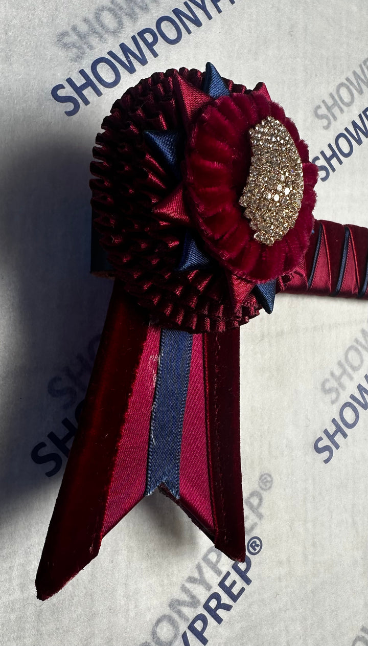 16.5” Burgundy & Gold Browband