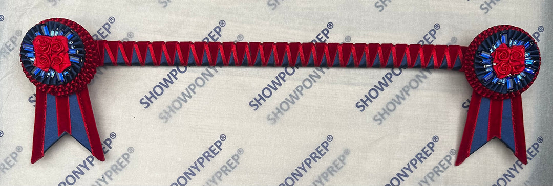 16” Red & Navy Browband