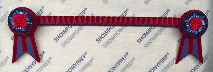 16” Red & Navy Browband