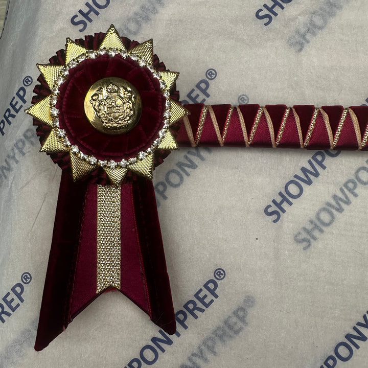 16.5” Burgundy & Gold Browband