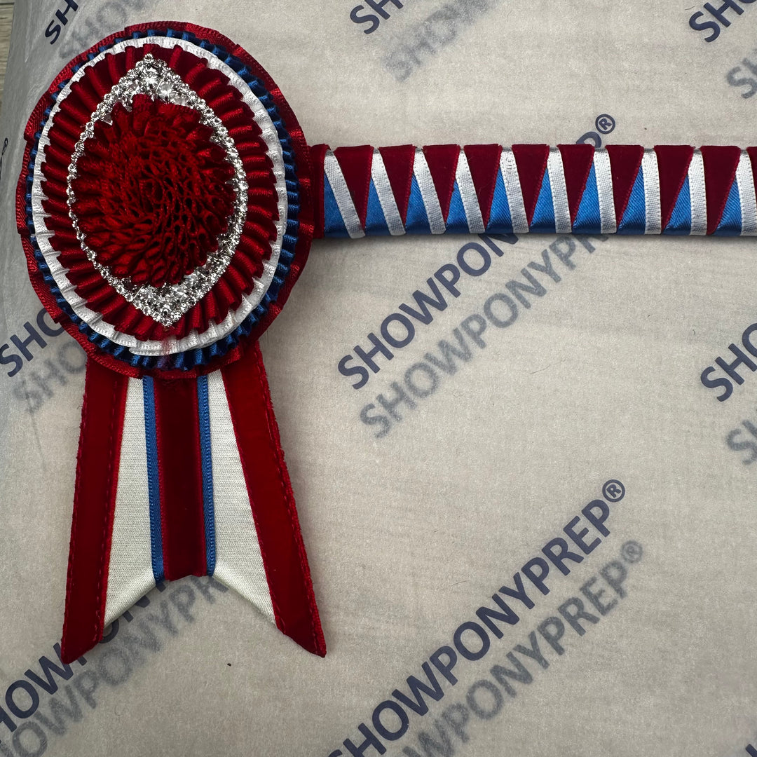 16.5” Red, Blue & White Browband