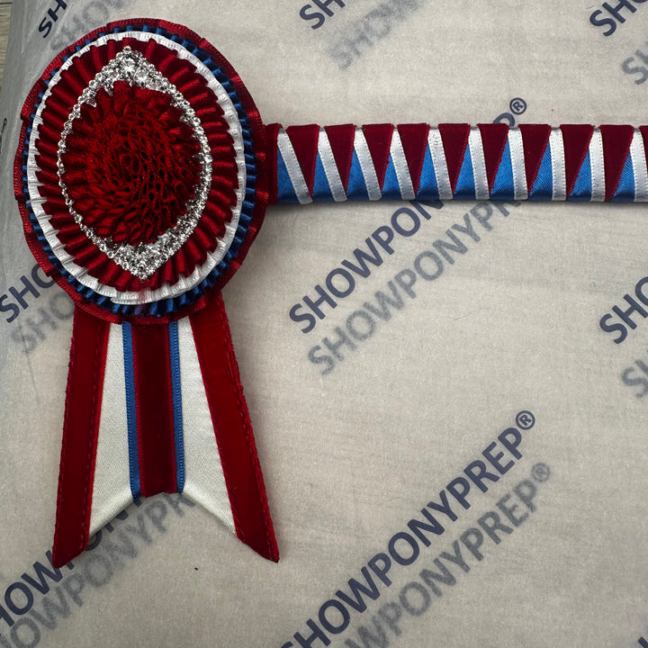 16.5” Red, Blue & White Browband