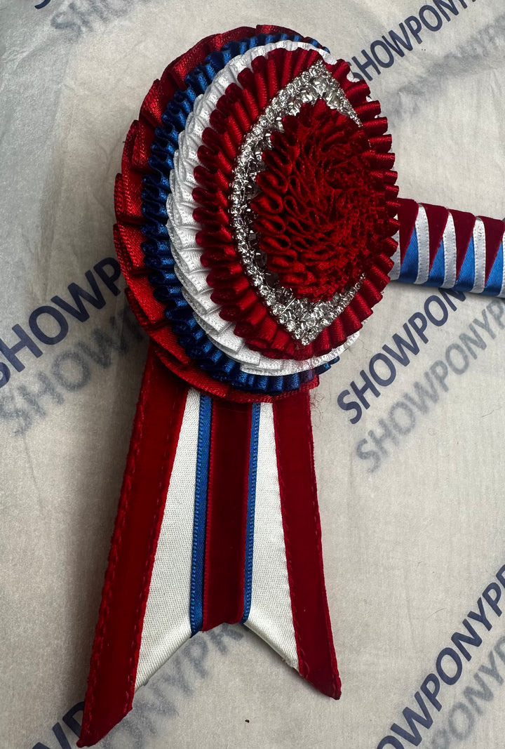 16.5” Red, Blue & White Browband