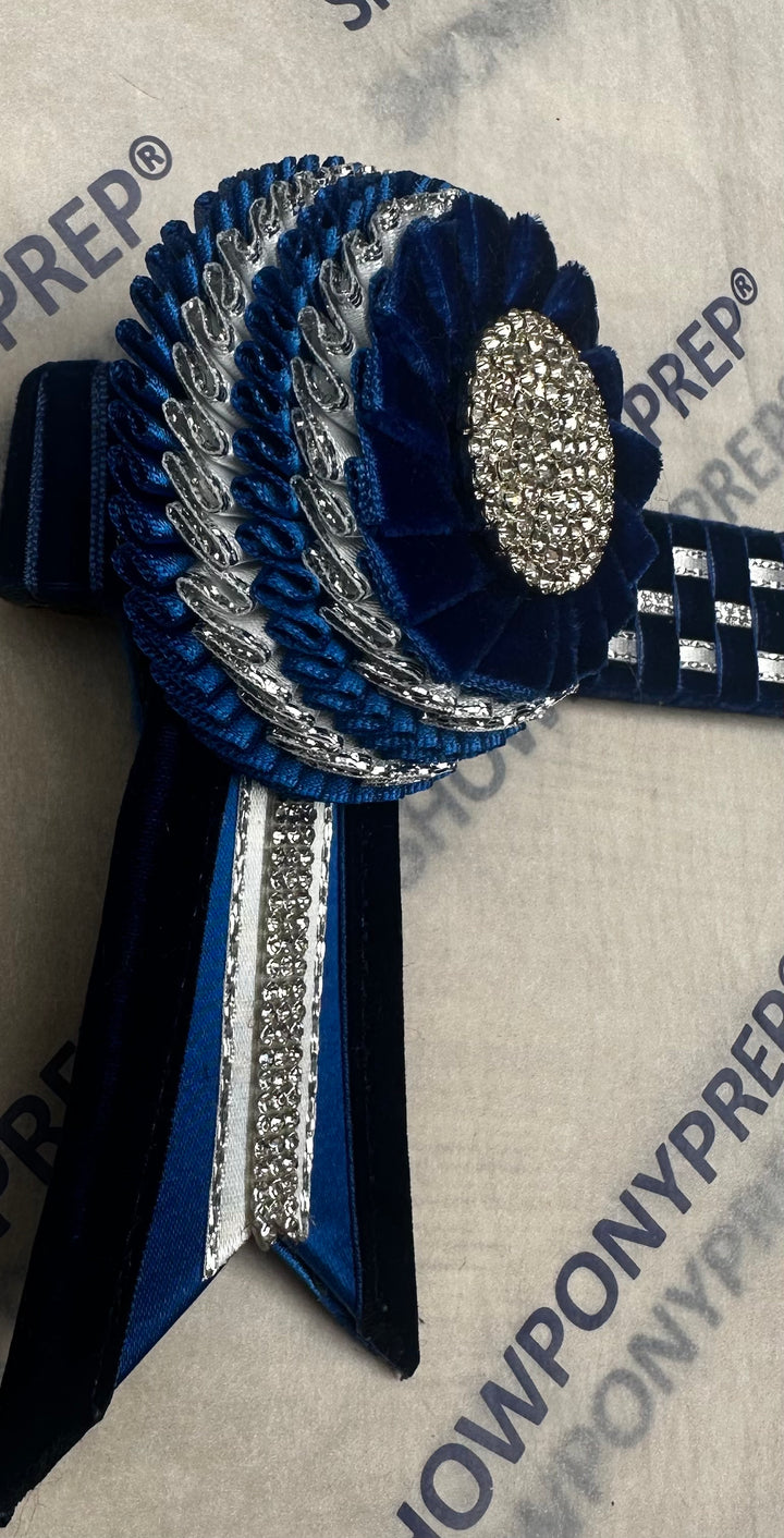 16.5” Blue & Silver Browband