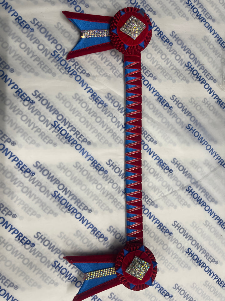 14” Red & Blue Browband